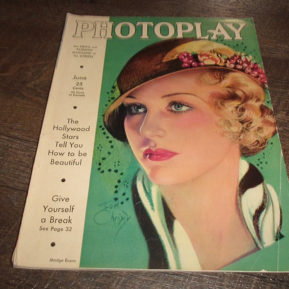 Photoplay magazine June 1932 movie stars ads